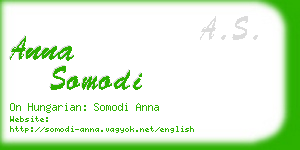 anna somodi business card